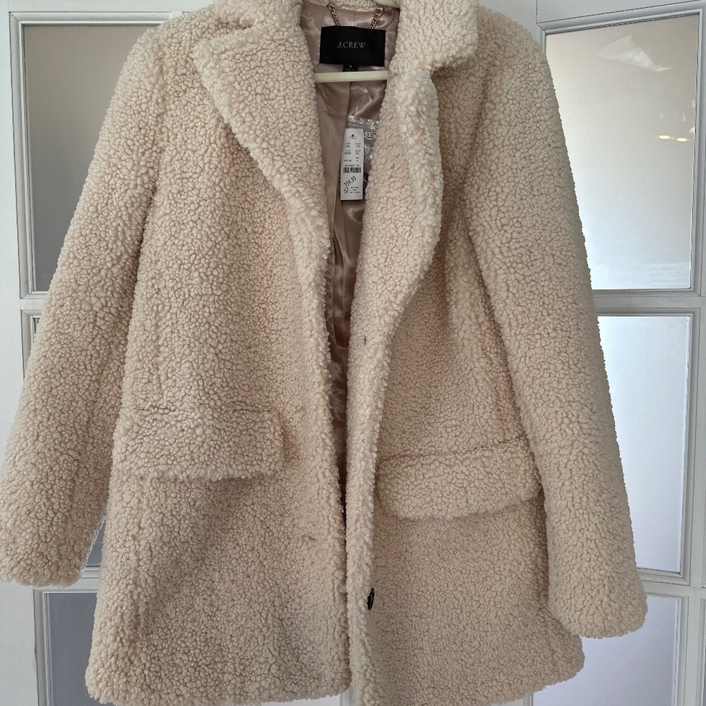 JCrew Sherpa Teddy Coat
